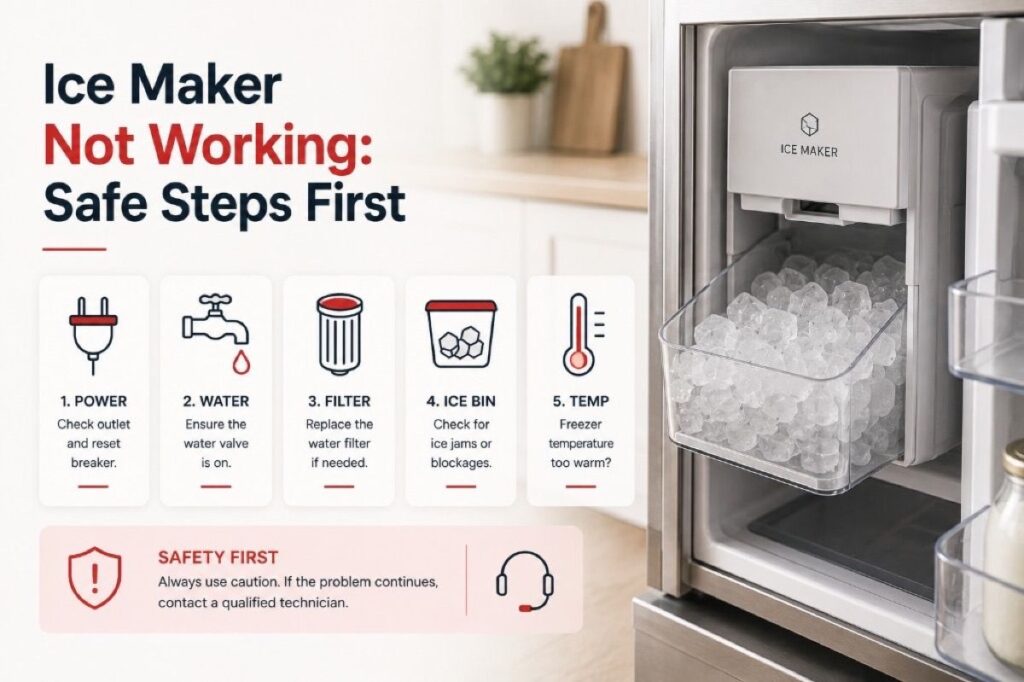 Ice Maker Not Working: Safe Steps First